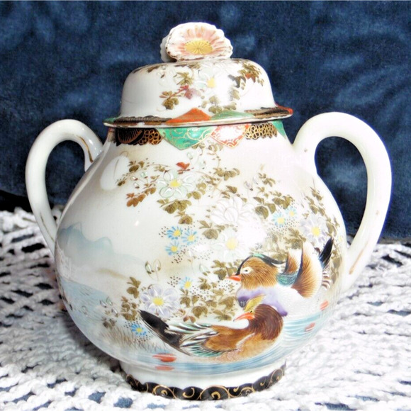 Vintage Japanese Water Birds 10 PC. Tea Set - Picture 3 of 16